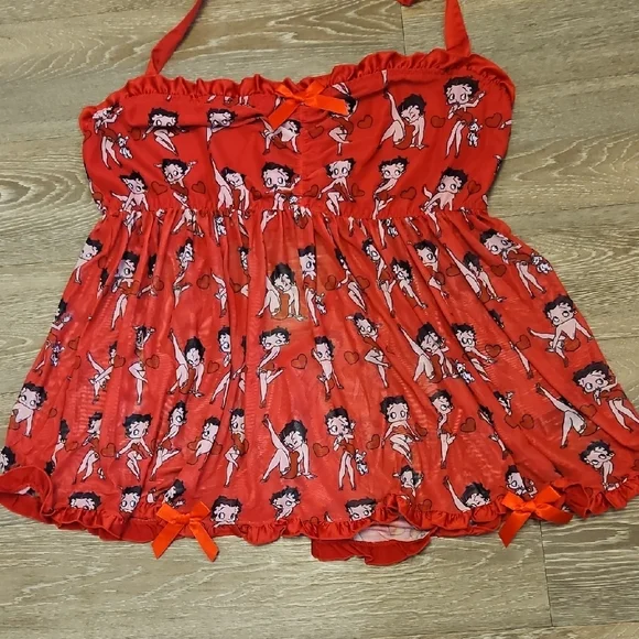 DOLLS KILL X BETTY BOOP 3X  Print Lingerie Set - Picture 7 of 8